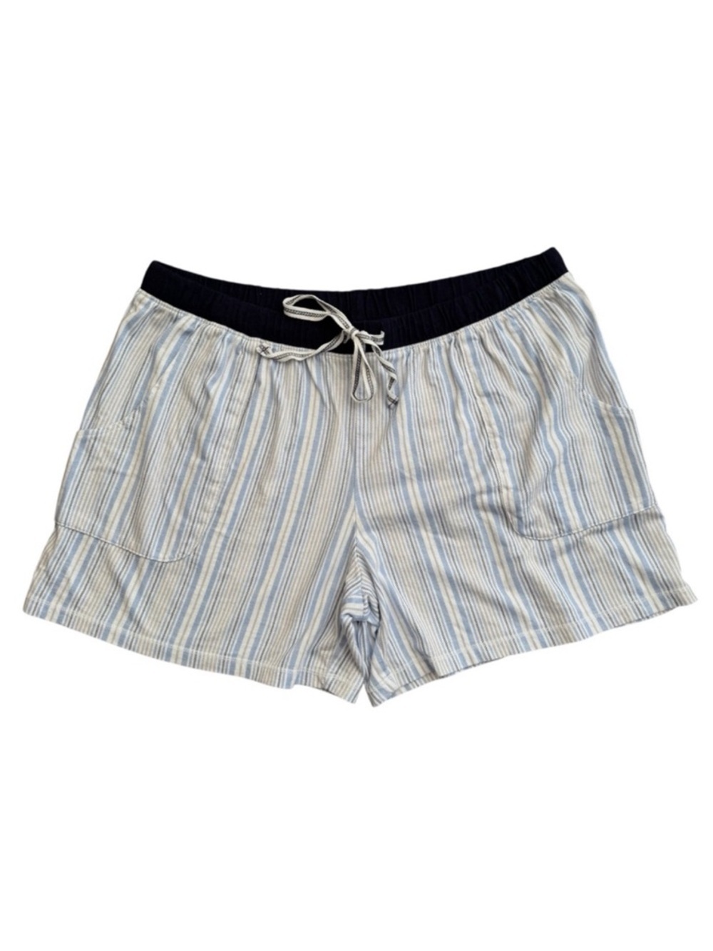 Nautica Cotton Striped Lounge Shorts Coastal Preppy Drawstring Casual Summer